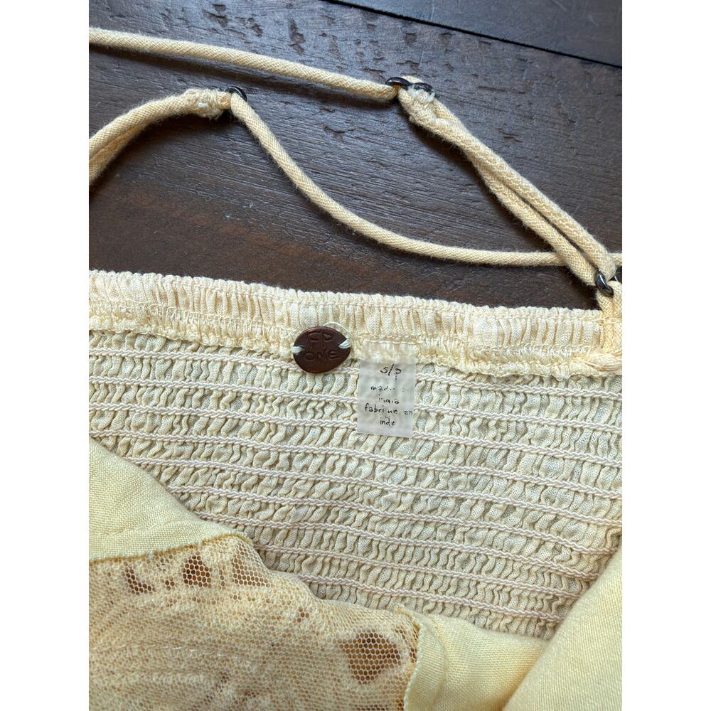 Free People Ilektra Lace Bralette in crocus yellow Small Womens - Picture 4 of 4